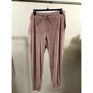32 Degrees Heat Womens Velour Drawstring-Waist Mauve Shadow Size 2XL Cozy Pants